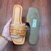 2024 летняя модная обувь, женские уличные тапочки с квадратным носком и плоской подошвой, удобные повседневные женские пляжные шлепанцы с песком