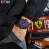 OFNS 1303 High-end Electronic Double Calendar Quartz Watch Fashion Trend Men's Watch Digital Waterproof Wristwatch