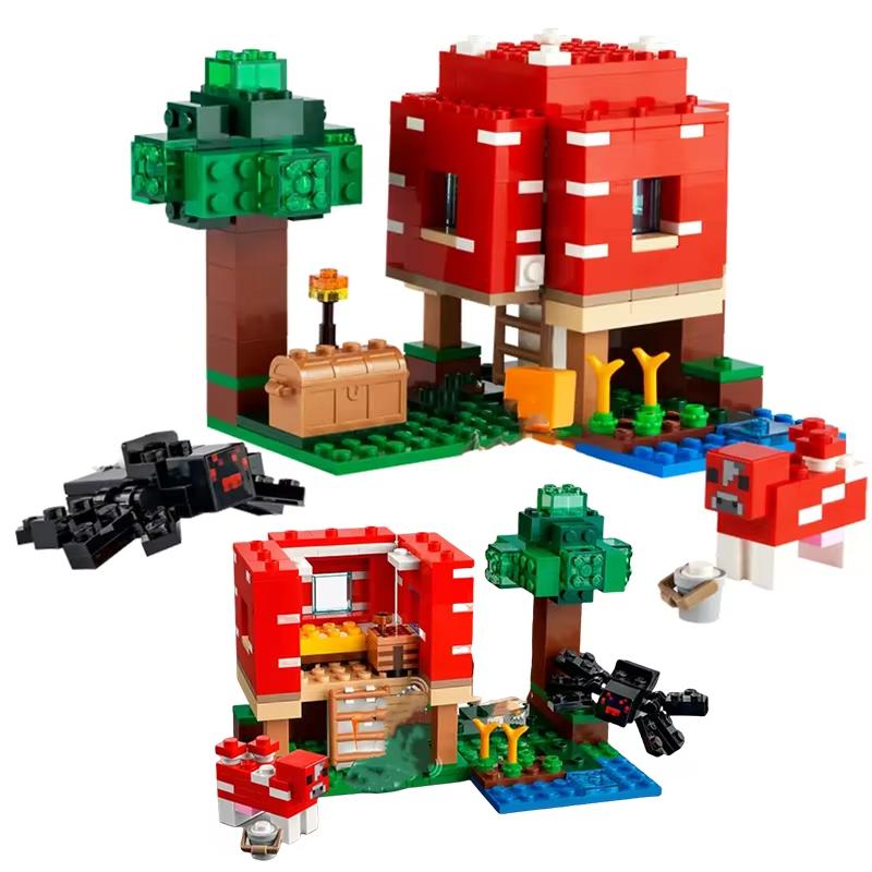 Совместимые наборы MOC MC My World Series Building Blocks The Mushroom House Детские игрушки Подарок