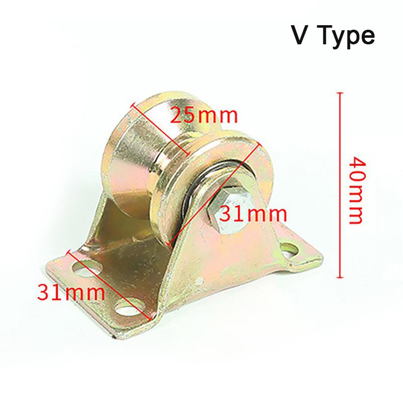 Sliding Door Pulley V U Groove Wheel Heavy Duty Rigid Caster For Inverted Track