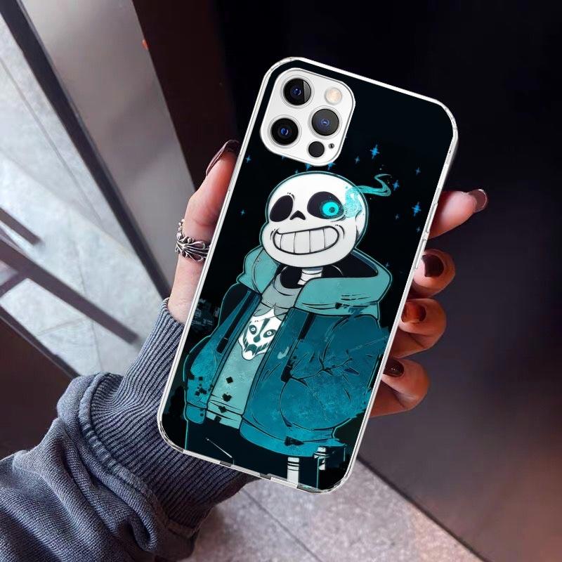 Чехол для телефона Undertale Папирус Санс Догго Для iPhone 17 Air 16 15 Pro Max 14 Plus 13 Mini 12 11 Чехол 7 8 SE Силиконовый корпус Печать
