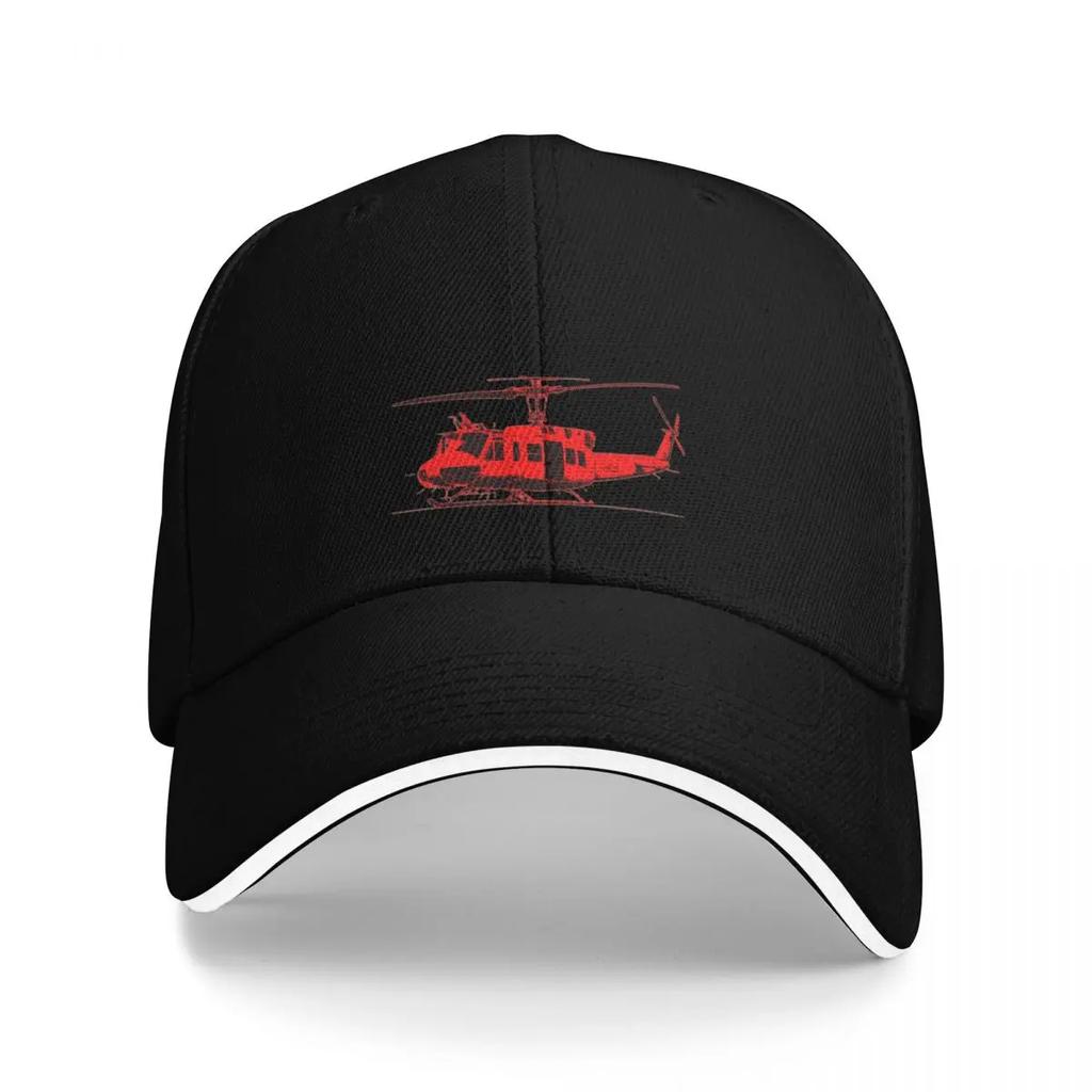 Huey Helicopter Red Summer Vibe Baseball Cap Vintage Rugby Women Caps Unisexs
