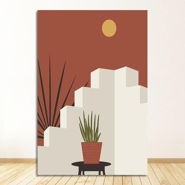 Peach Wall Art Canvas Painting Nordic Posters And Prints Wall Pictures For Living Room Decor Abstract Minimalism Girl Pineapple No Frame