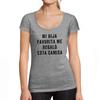 ULTRABASIC -  Camiseta de Mujer con Cuello Redondo Escotado Mi Hija Favorita Me Regalo Esta Camisa