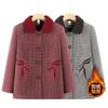 Women's Autumn and Winter Woolen Jacket, Plush Warm Winter Top, Old Lady Clothes