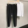 Spring and Autumn Men's Solid Color Slim Fit Small Suit Pants Straight Tube Loose Relaxed Fashion Elegant Commuter Suit Pan