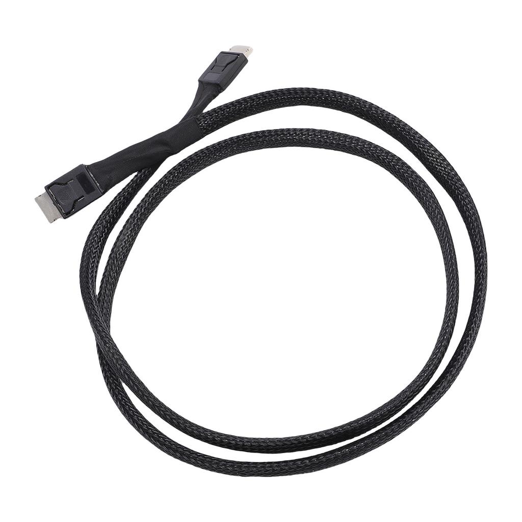 SFF 8611 4i to SFF 8611 4i Cable PCIe4.0 64Gpbs SSD Data Active with Nylon Cable Jacket 39.3in for Server Connection