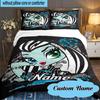 Custom Name 3PCS Monster High Winter Fantasy Bedding Set Including 1pc Duvet Cover And 2pcs Pillowcases for Bedroom, Dormitory Gift Home Decor