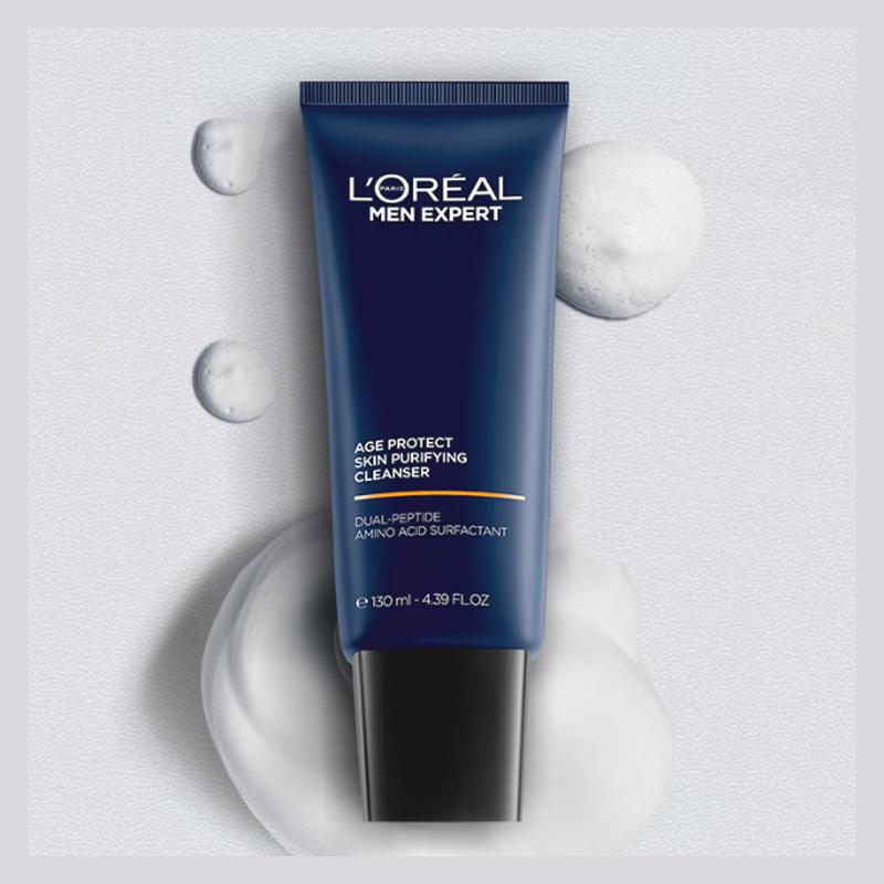 Loreal Paris Набор для мужчин для мягкого очищения и увлажнения кожи - набор из двух предметов Мягкий и очищающий гель для умывания 130 мл успокаивающая и увлажняющая эссен
