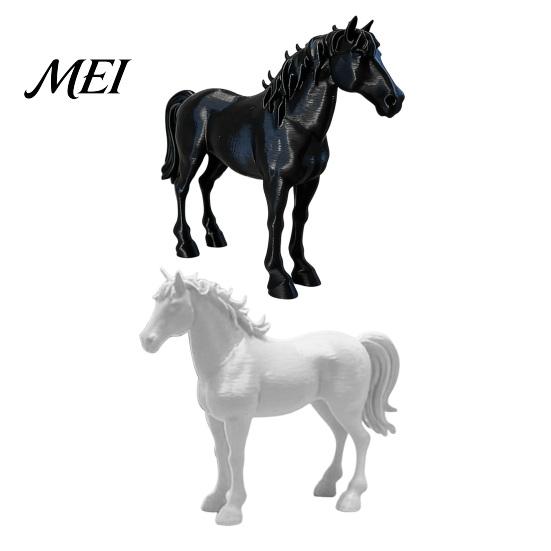 Soft Decoration Horse Figure Figurine, 3D Printed Realistic Statue, Collectable Animal Simple Color Matching Figurine Sculpture, Feng Shui Ornaments