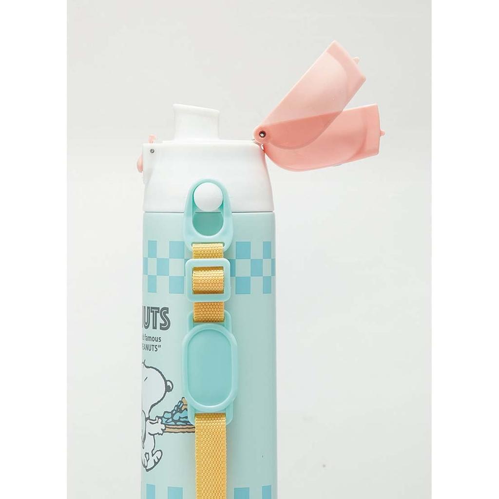 Skater Бутылка для воды из нержавеющей стали для питья 580 мл Snoopy 80s Cafe Легкий тип для девочек, прохладная бутылка для воды, спортивная бутылка, милая для детей