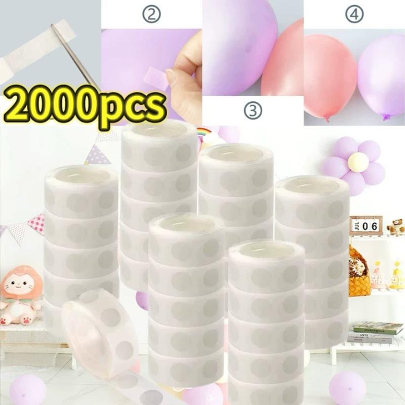 100-2000pcs Double-sided Adhesive Dots Transparent Removable Balloon Adhesive Tape Glue for DIY Wedding Birthday Party Decor