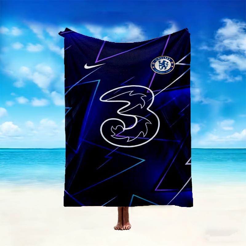 1pc Chelsea FC Blanket, Home Printed Throw Blanket - Soft Blanket Gift for Family, Washable Sofa Bed Blanket