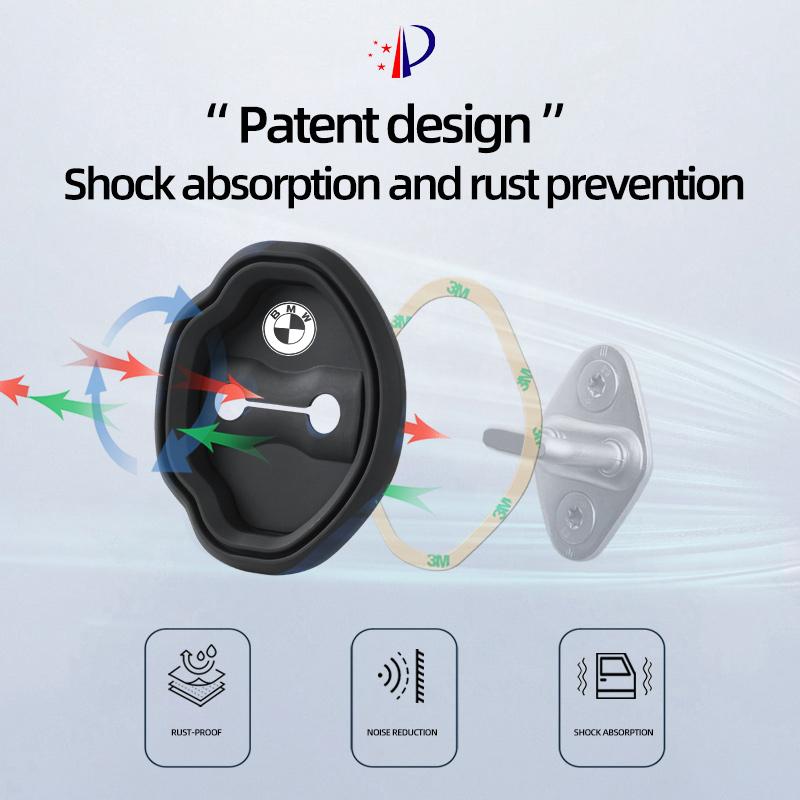 Силиконовая накладка на дверной замок автомобиля, наклейка для поглощения шума и ударов для BMW E46 E90 E60 F30 F10 E39 i3 i4 X1 X2 X3 X5 X4 X6 X7 M3 M4