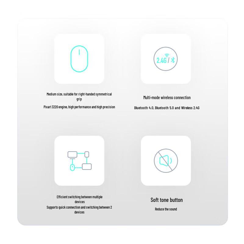 Rapoo M350L Multi-mode Ergonomic Wireless Mouse