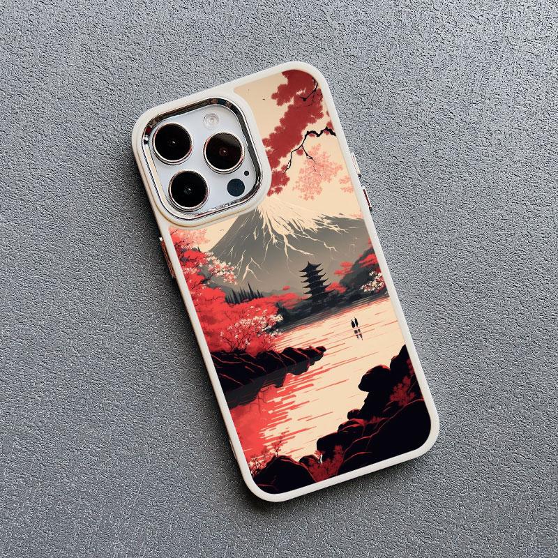 Японский Эстетичный Чехол для Телефона с Пейзажем Горы Фудзи Для iPhone 13 12 11 Pro Max 14 7 8 Plus XR XS X 15 16 Pro Max Силиконовый Чехол