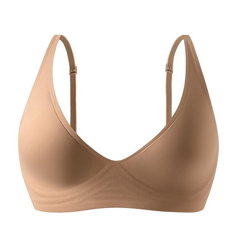 Бесшовный беспроводной глубокий V-образный бралетт, невидимый бюстгальтер для женщин