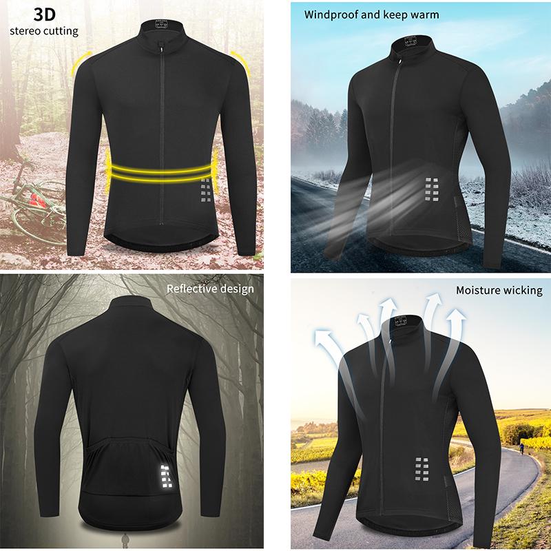 Велосипедный трикотаж WOSAWE Мужские дышащие топы с длинными рукавами Рубашки