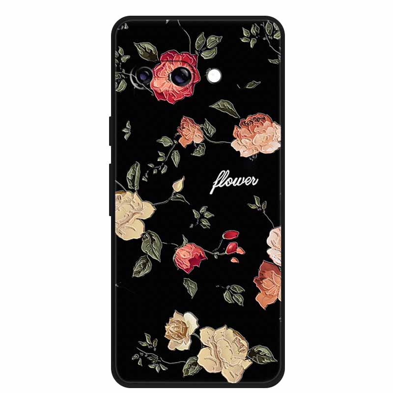 Чехол для Google Pixel 10a 3D Рельефный Цветок Тиснение Мягкий Силикон Funda Google Pixel 10a 5G 3D Мультяшный Корпус Pixel10a 3D Рельеф