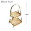 1Pcs 1/2/3 Layer Bamboo Woven Basket Fruit Food Vegetable Standing Tray New Storage Basket