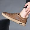 Men Outdoor Non-Slip Men's Sneakers Soft-Sole Rubber Man Breathable Trendy Skate Shoes New Mens Leather Casual Shoes