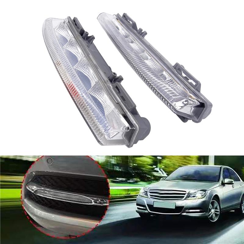 Стайлинг автомобиля светодиодные дневные ходовые огни DRL для Mercedes B enz C-Class W204/S204 2011-2014 W213 2013 R172 2012 2013