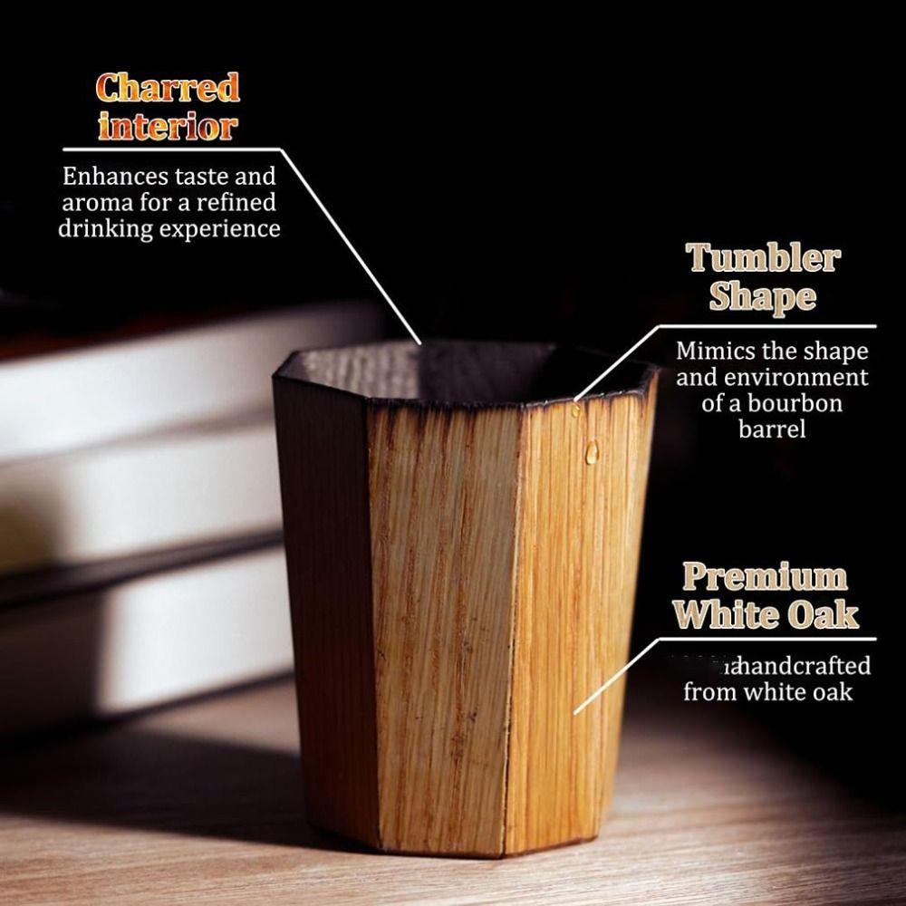 Чашка для виски ручной работы, обожженная, в форме деревянной бочки, обожженный сосуд для питья, уникальная чаша-грааль для виски в стиле олд фэшн