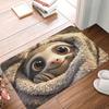 3D Визуальный Ковер с Изображением Животных, Креативный Коврик для Пола с Кошкой, Ленивцем, Волком, Нескользящий Впитывающий Ковер для Прихожей для Любителей Животных и Декора Дома