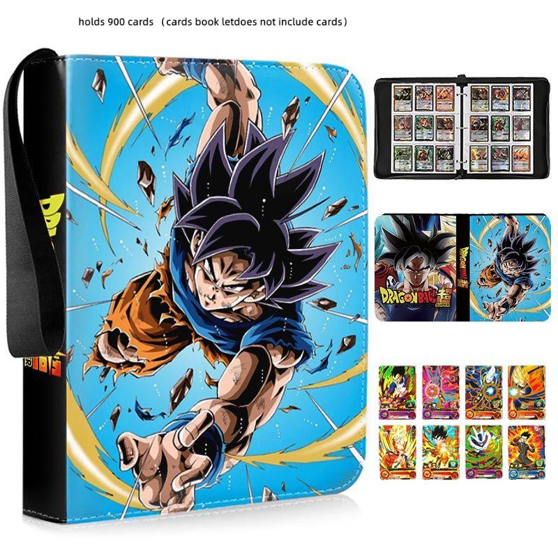 400/900pcs Freeza Card Zipper Binder Book Folder Anime Son Goku Vegeta PU Zipper Cards Collection Album Toy Gift