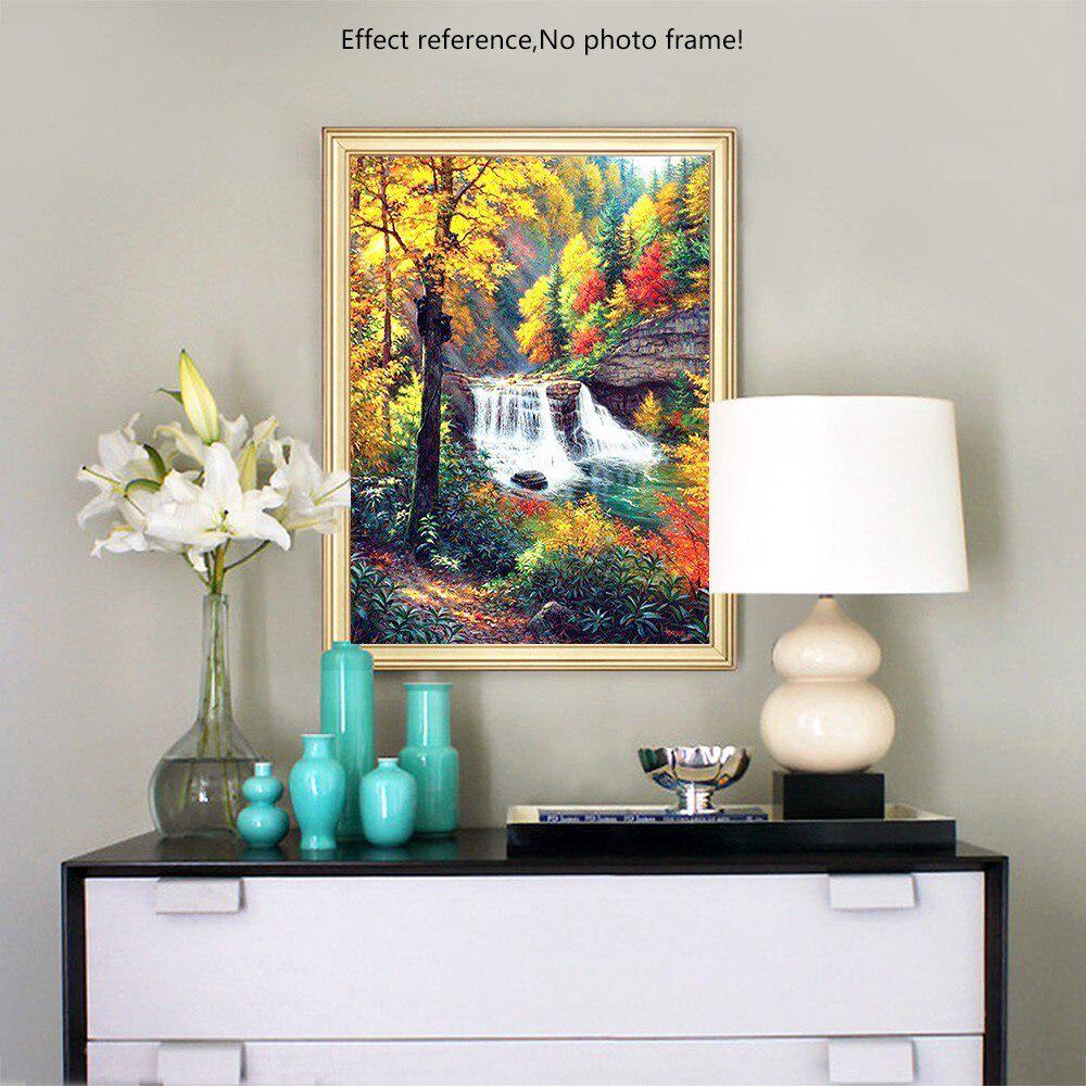 5D Алмазная картина Полный круглый водопад Живописная вышивка Продажа Картина Горный хрусталь