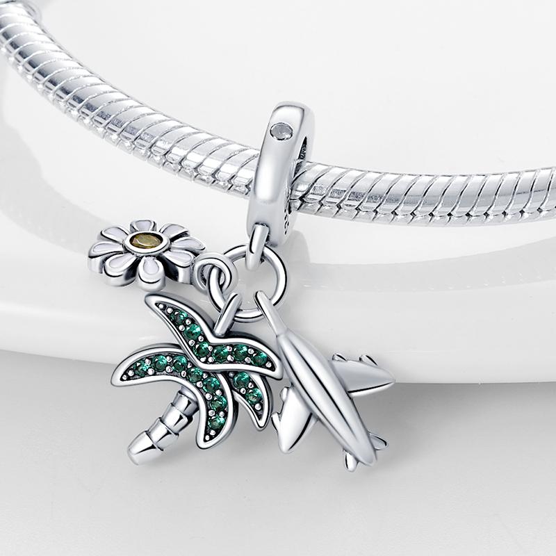 Charms Copper Plant Theme Collection Pendant For 3Mm Original Bracelet Necklace Women Luxury Diy Exquisite Jewelry Gift