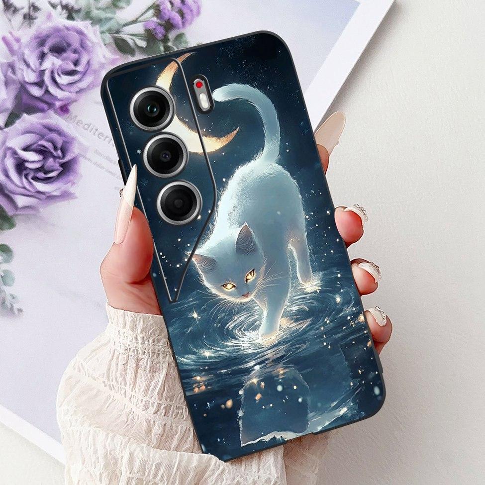 Для Tecno Camon 40 Pro 4G Чехол CM6 Милый Кот Модные Цветы Крутая Расписная Задняя Крышка Для Tecno Camon 40 Pro 4G Чехол для Телефона Funda