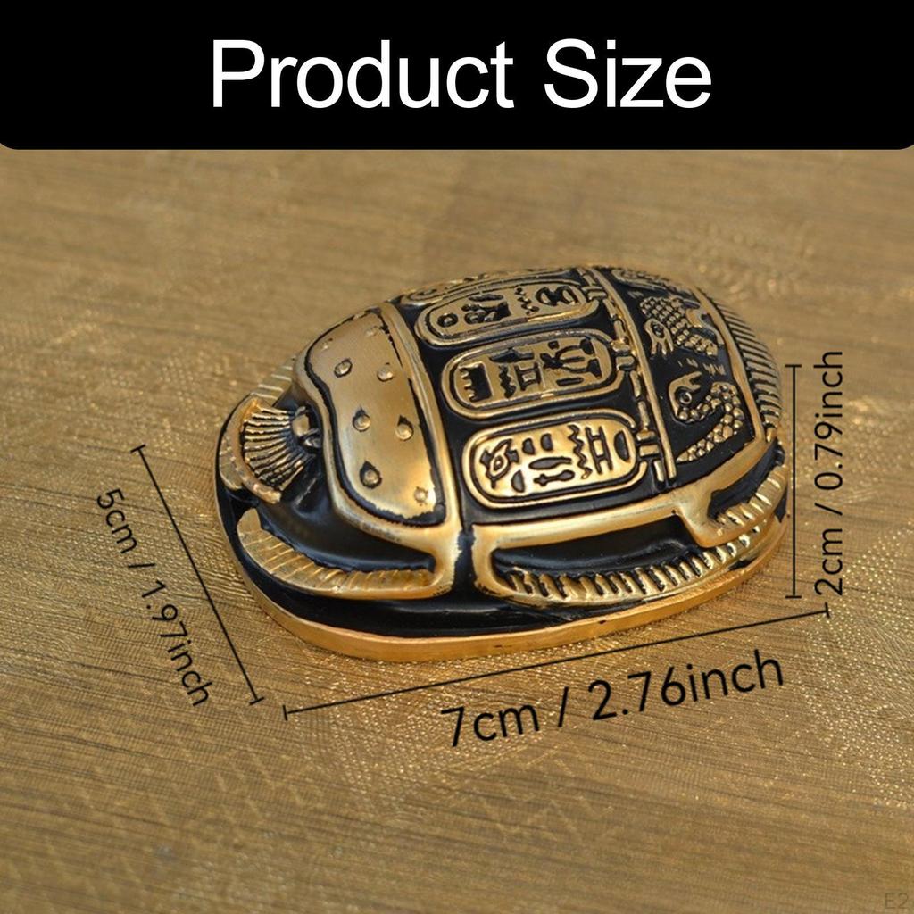 Статуэтка скарабея Древнего Египта Декоративный сувенир Расписанная вручную Золотая отделка