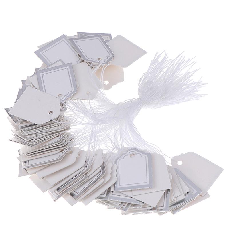 200 шт., этикетка с золотой каймой, шнурок для билетов, ювелирные изделия, ценники