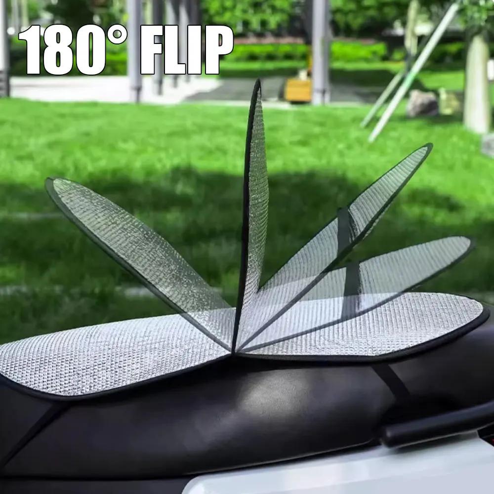 Motorcycle Summer Sun Protection Seat Foil Sunshade Pad Electric Bike Reflective Aluminum Insulation Pad Waterproof Heat Cushion