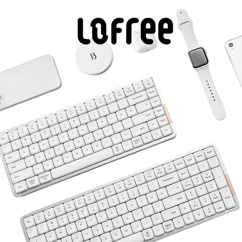Механическая клавиатура LOFREE OE919 с низким профилем и двумя режимами работы, 100 клавиш.
