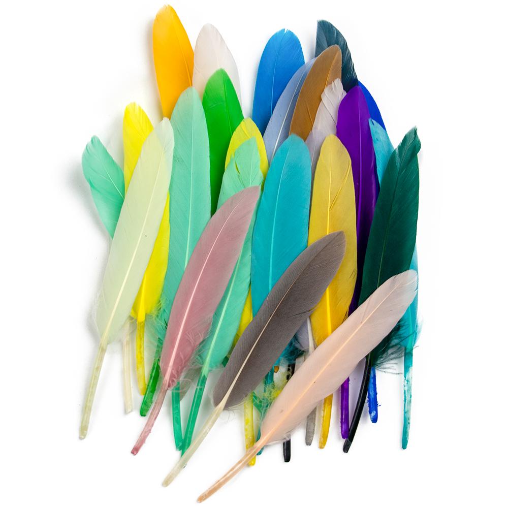 Colored Natural Goose Feather 4-6inch Bulk Feathers for Craft Jewelry Headress Wedding Party Carnival Plume Decoration
