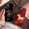Чехол для мобильного телефона 'Год Золотой Лошади' для iPhone 17 16 15 14 13 12 11 X XR XS 8 7 Air Pro Max Plus Mini Цветной силиконовый чехол