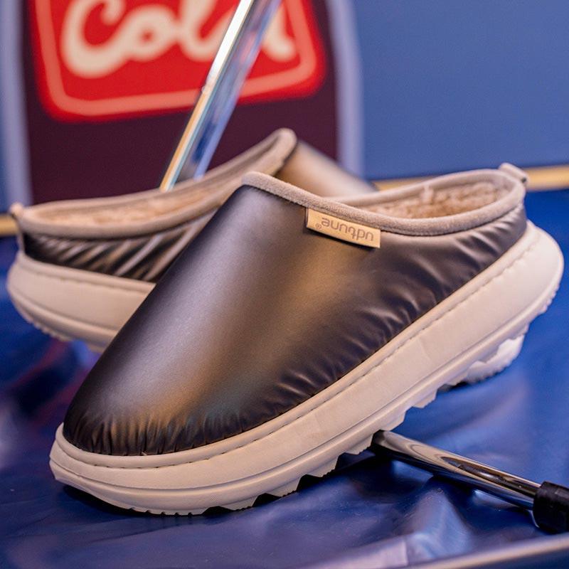 Модные теплые женские тапочки, домашние женские тапочки, плюшевые меховые зимние тапочки на платформе 4 см, унисекс, женские и мужские, водонепроницаемые