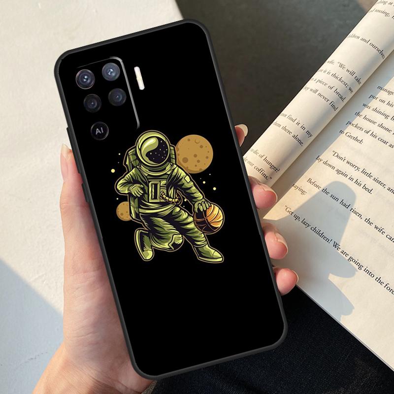 Мультяшный Космический Астронавт Чехол Для Oppo A54 A74 A94 A17 A57 A77 A76 A16 A96 A18 A60 A80 A40 A38 A58 A78 A98 A15 A5 Pro