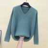 2024 Новая весна Новый женский кашемировый вязаный свитер с V-образным вырезом и длинными рукавами Мягкие джемперы Пуловер Однотонная рубашка снизу