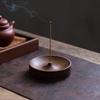 North American Black Walnut Solid Wood Incense Stick Tea Ceremony Round Incense Burner Agarwood Tray Holder Home Decor