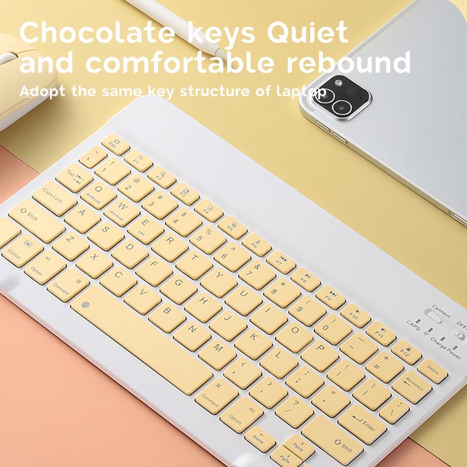 Беспроводная Bluetooth-клавиатура и мышь, русский, французский, португальский, испанский, корейский язык для Android iOS, Windows Phone, планшета, iPad