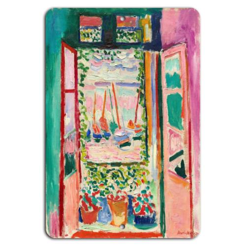 Sunlit Escape Vibrant Boats and BloomsAluminumtin sign