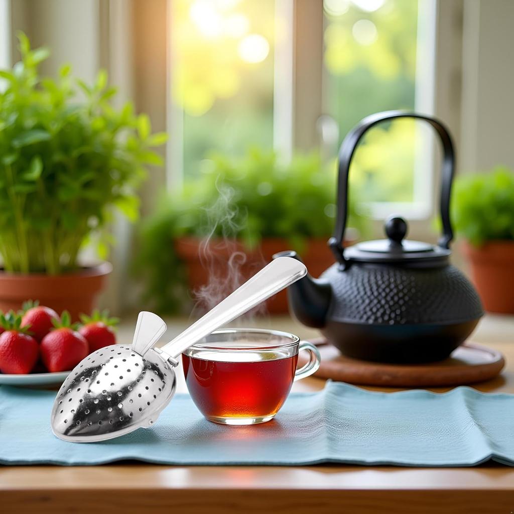 1pc Silver Stainless Steel Tea Infuser Strainer Spoon Loose Leaf Filter Herbs Spice NEW!Tea Strainers and Filters About 15cm in length