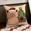 Cute CCapybara Cushion Cover Reversible Soft Durable Pillow Cover Home  Car MultiScene Use for Daily Comfort