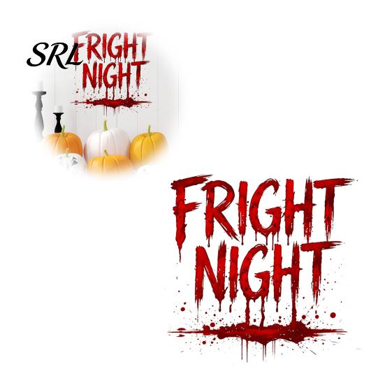 Blood Dripping Window Clings Fright Night Wall Sticker, Halloween Letters Decal, Spooky Glass Door Murals Waterproof Sticker for Living Room