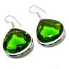 Peridot Gemstone Handmade 925 Sterling Silver Gift Jewelry Earring 1.77" R1q34