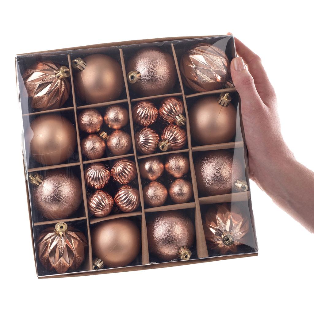 Bombki Choinkowe Nietłukące Bombka Na Choinkę Ozdoby Świąteczne Zestaw 44x