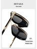 2025 Retro Polarized TR90 Semi-Metal Square Sunglasses for Men & Women